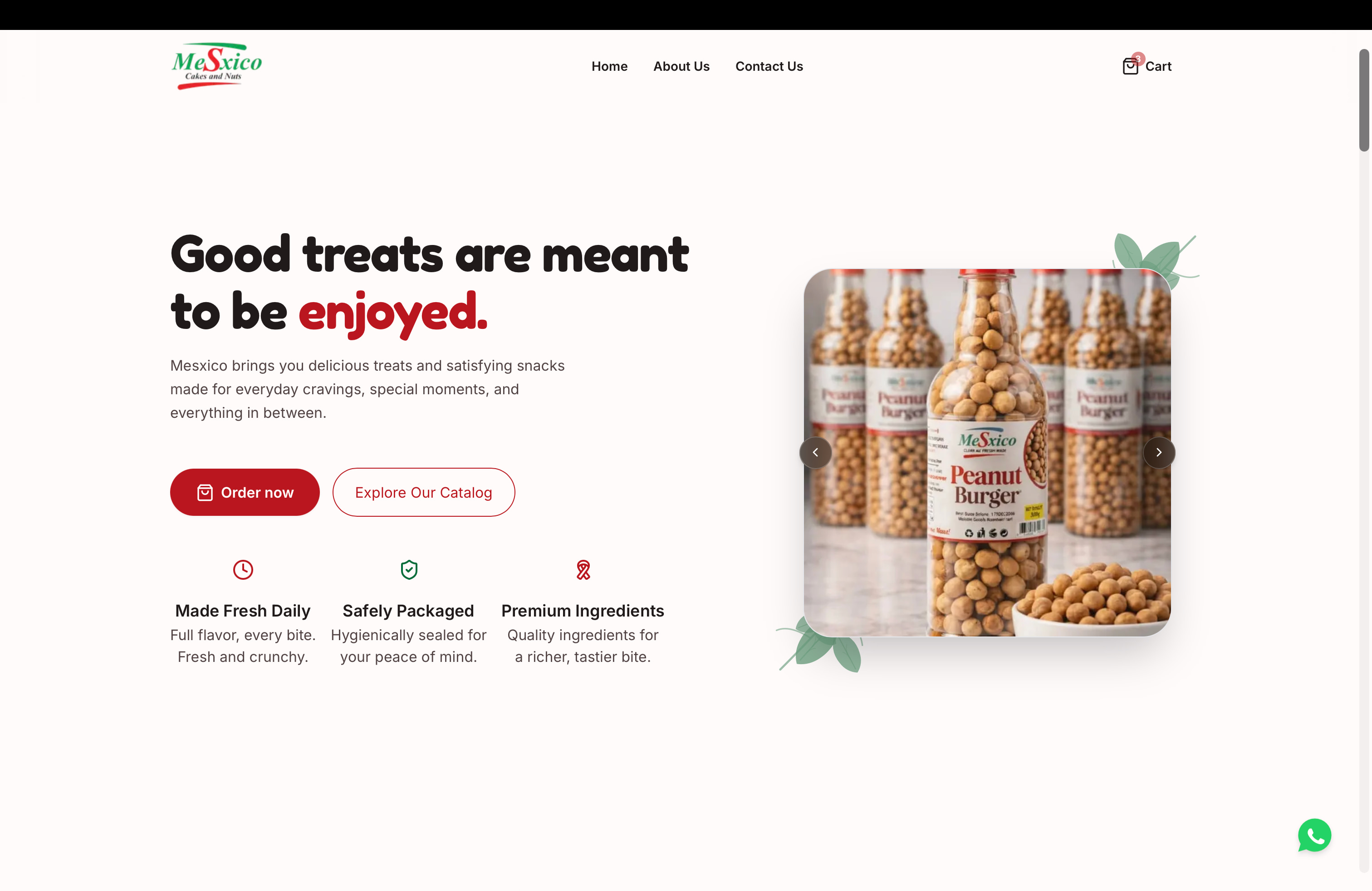 Mesxico: an online bakery storefront